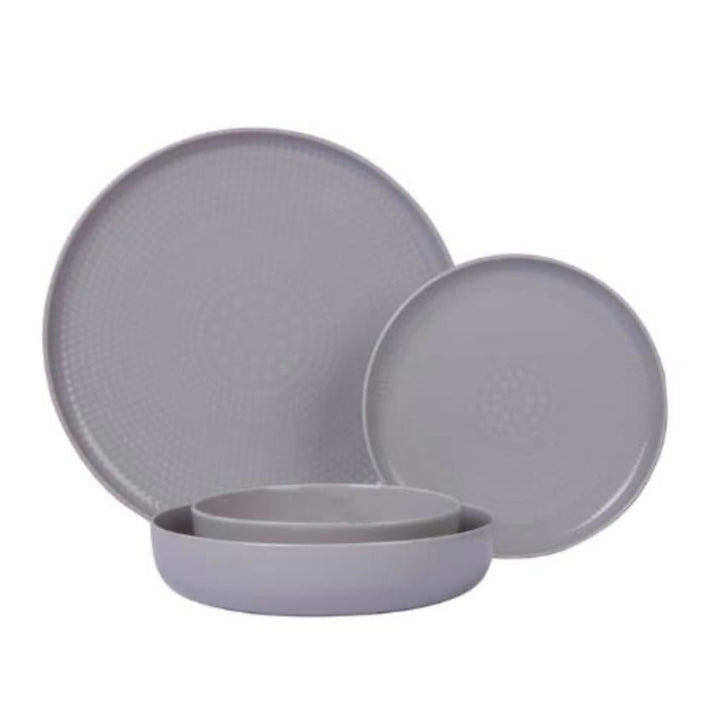 Kutahya Porcelænssæt 24 dele - Capri Prikket Grå - Løven Home