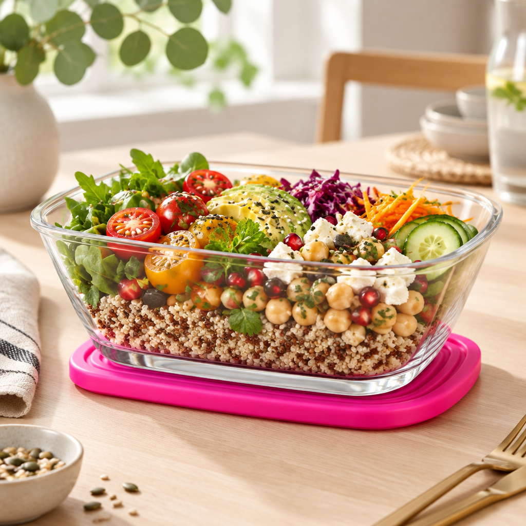 LAV Defne - Madopbevaringsbeholdere - 2 stk. | 375 ml | Glas/plast - Løven Home