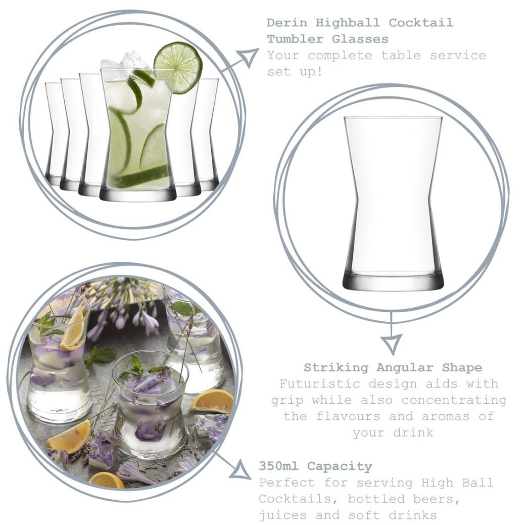 LAV Derin Drikkeglassæt 3 stk. - 350 ml. - Løven Home