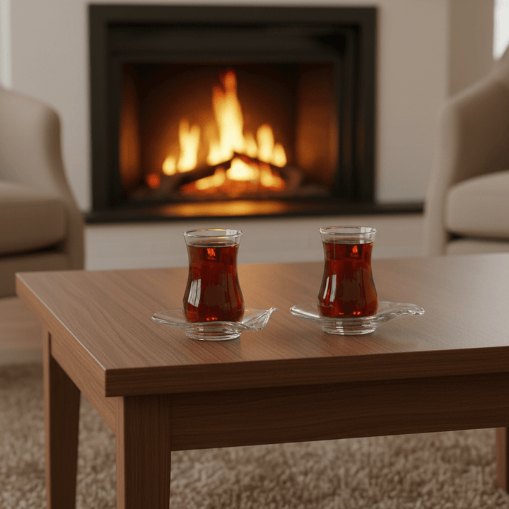 LAV Eva Teglassæt 12 dele | Bladformet Design - Løven Home