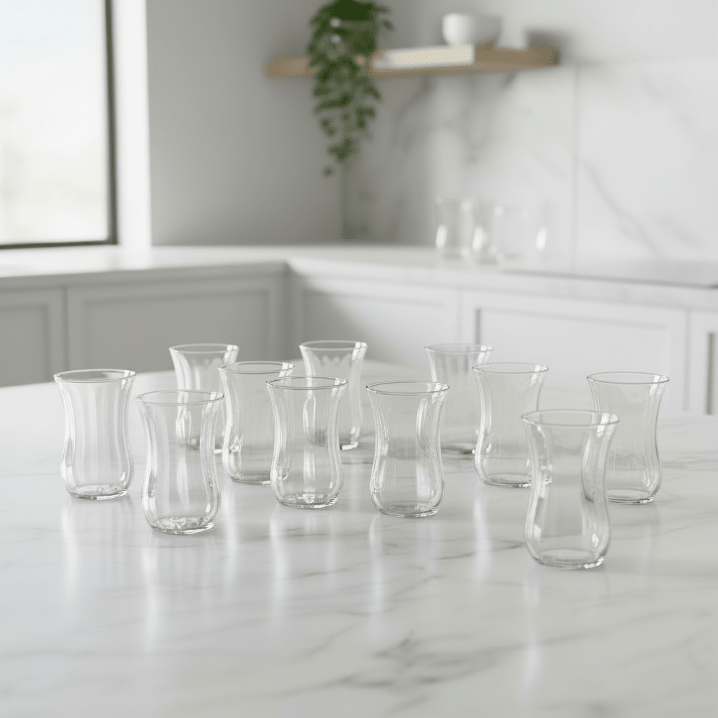 Lav Klasik Optikli Teglassæt 12 stk. | 115 ml. - Løven Home