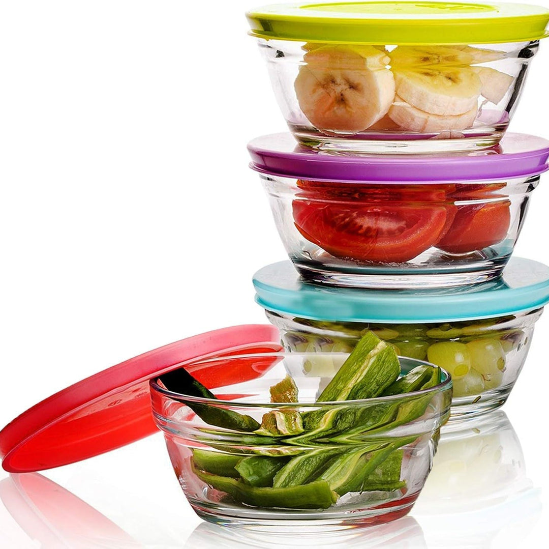 Lav Master Madopbevaring Glasskålesæt m/Låg | 8 dele | 250 ml - Løven Home
