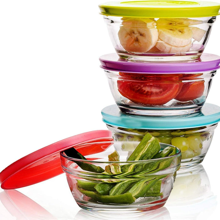 Lav Master Madopbevaring Glasskålesæt m/Låg | 8 dele | 250 ml - Løven Home