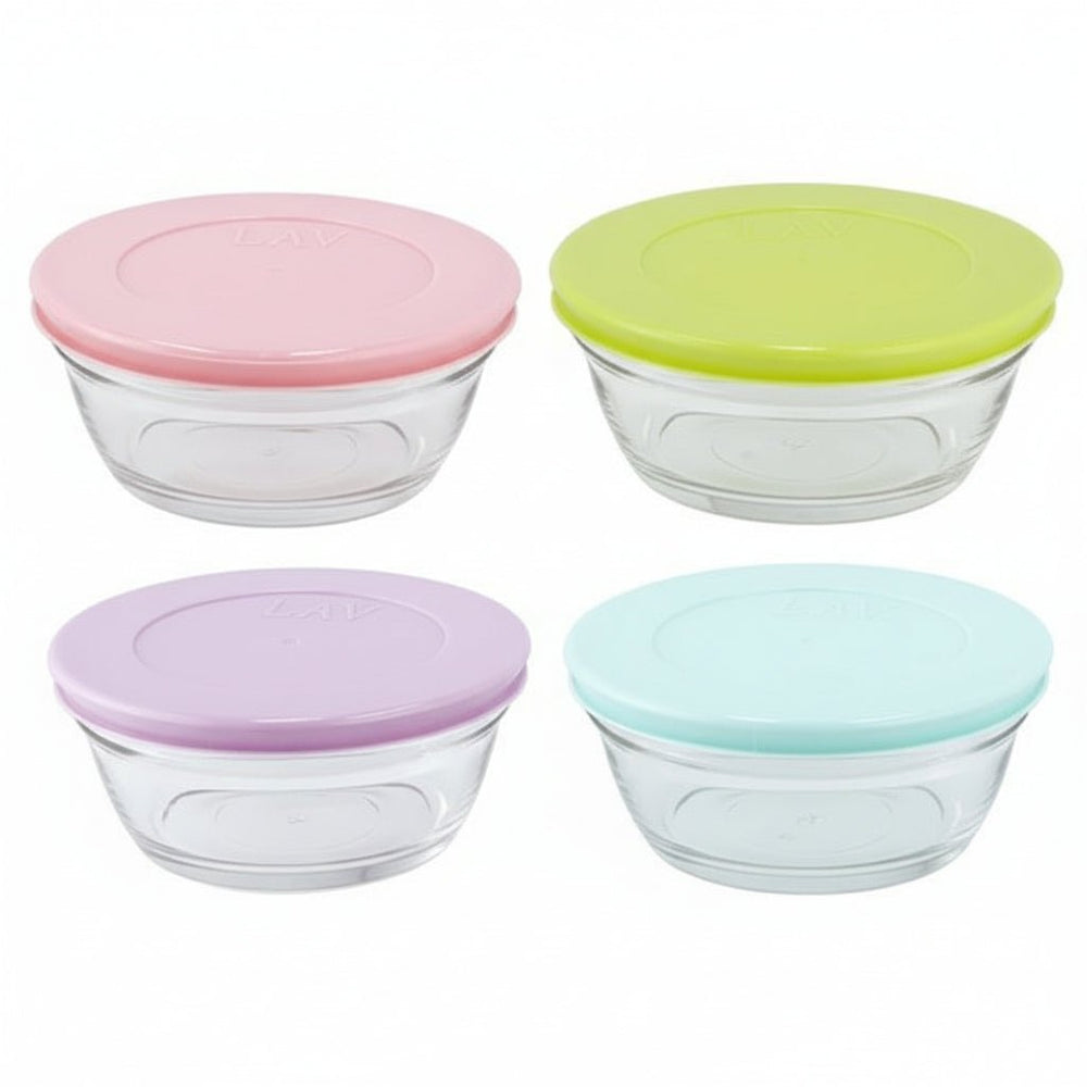 Lav Master Madopbevaring Glasskålesæt m/Låg | 8 dele | 250 ml - Løven Home