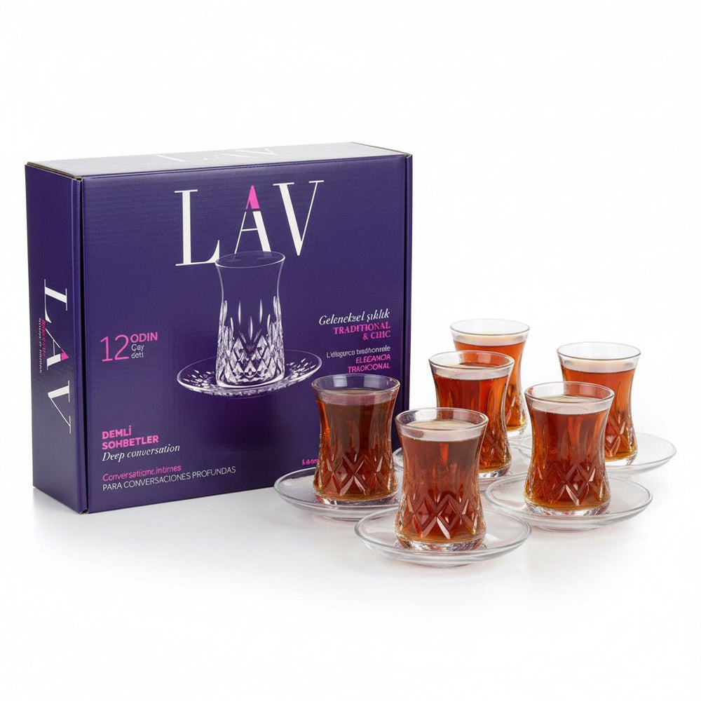 LAV Odin Teglassæt 12 Dele | 170 ml. | Diamantslebet Design - Løven Home