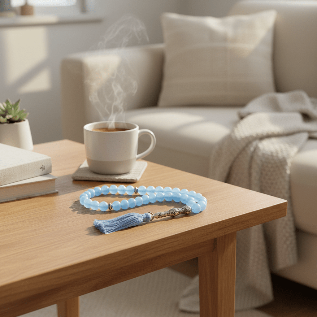 Lav - Selv - Tasbihkæde (Bedeperler) - Blå Farve - Løven Home