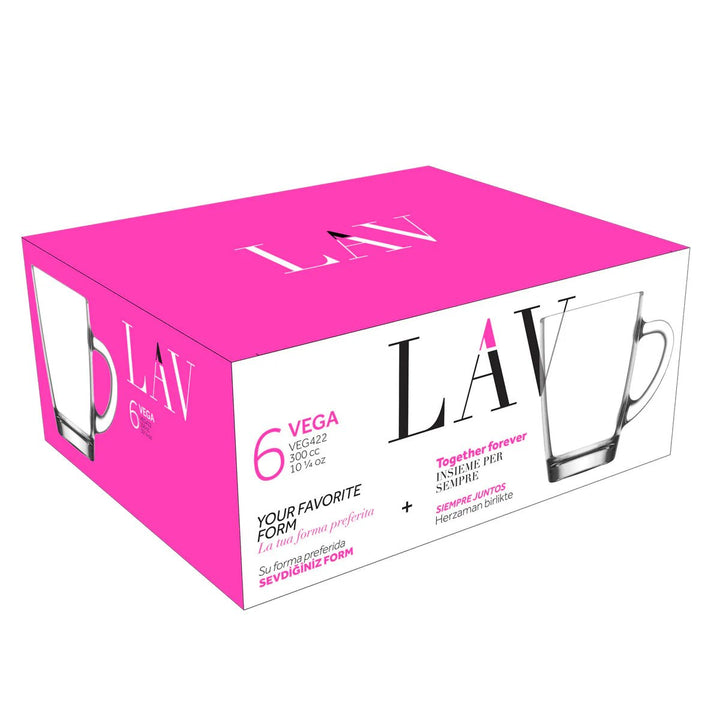LAV Vega glas med hank – 6 stk. (Kopi) - Løven Home