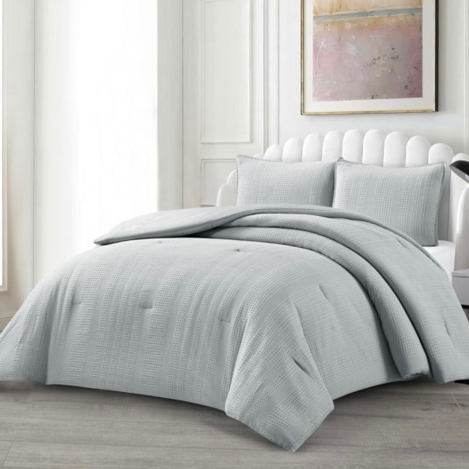 Lavella Afet Sengetæppe Sæt 3 Dele | 240x250 cm | Antracit - Løven Home