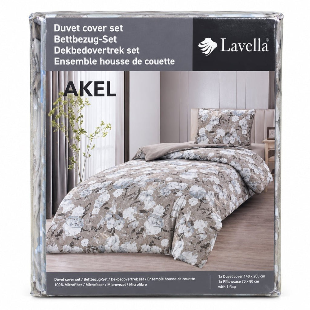 Lavella Akel - Sengetøjssæt - 3 dele | 140x200 cm | Beige - Løven Home