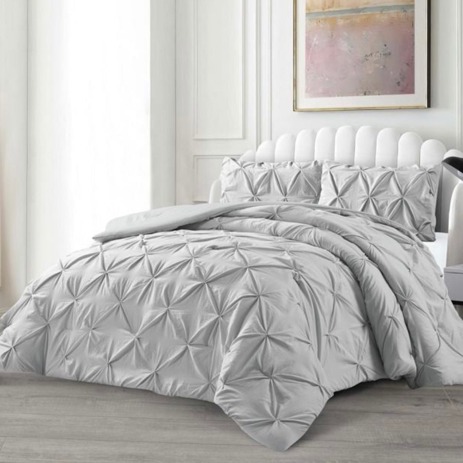 Lavella Efsun Sengetæppe Sæt 3 Dele | 240x250 cm | Grå - Løven Home