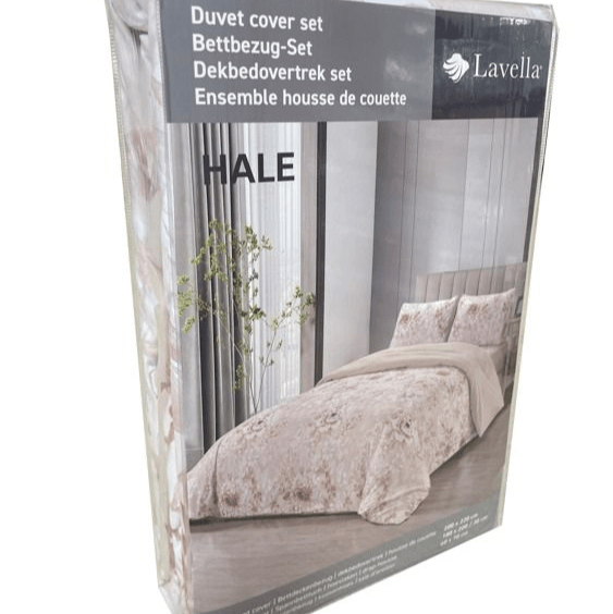 Lavella Hale Sengetøj Sæt 4 Dele | 90x200 cm | 140x220 cm | Beige - Løven Home