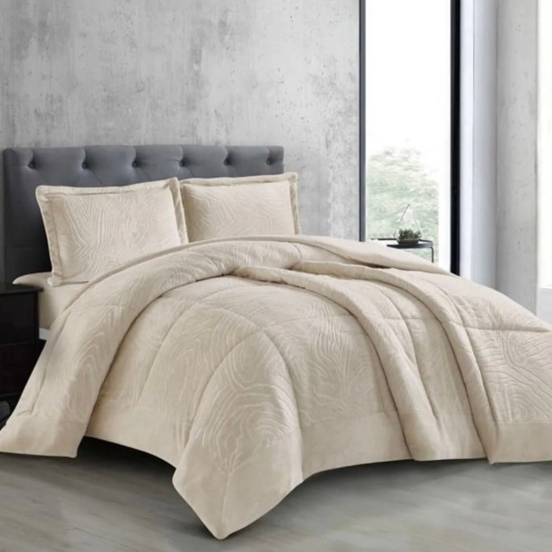 Lavella Nazli Sengetæppe Sæt 3 Dele | 240x260 cm | Beige - Løven Home