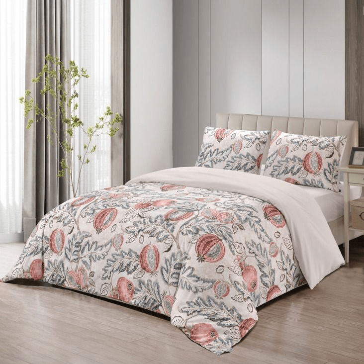 Lavella Selin Sengetøj Sæt 4 Dele | 90x200 cm | 140x200 cm | Hvid/Pink - Løven Home