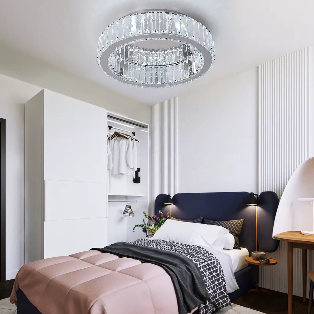 LED - kronelampe i krystaldesign 60cm - Løven Home