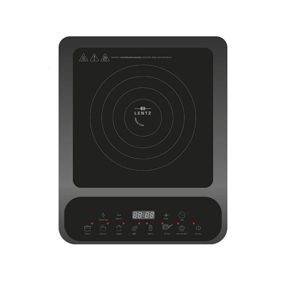 LENTZ Enkelt Induktionskogeplade 2000W Sort - Løven Home
