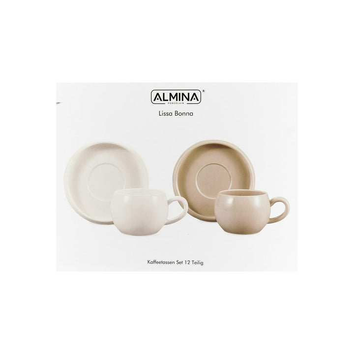 Lissa Bonna Biscuit kaffeservice i porcelæn (12 dele) - Løven Home