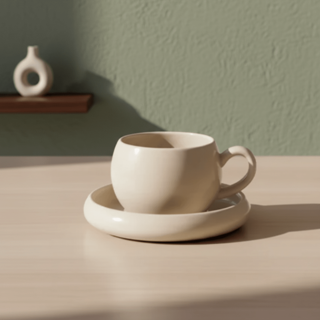 Lissa Bonna Biscuit te - /kaffeunderkopper i porcelæn – 6 stk. - Løven Home
