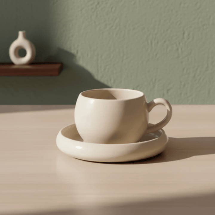 Lissa Bonna Biscuit te - /kaffeunderkopper i porcelæn – 6 stk. - Løven Home
