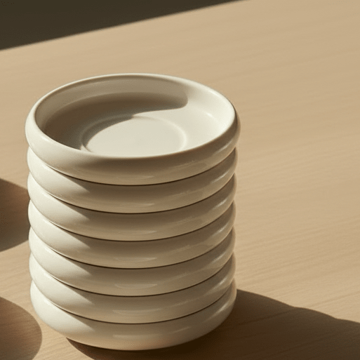 Lissa Bonna Biscuit te - /kaffeunderkopper i porcelæn – 6 stk. - Løven Home