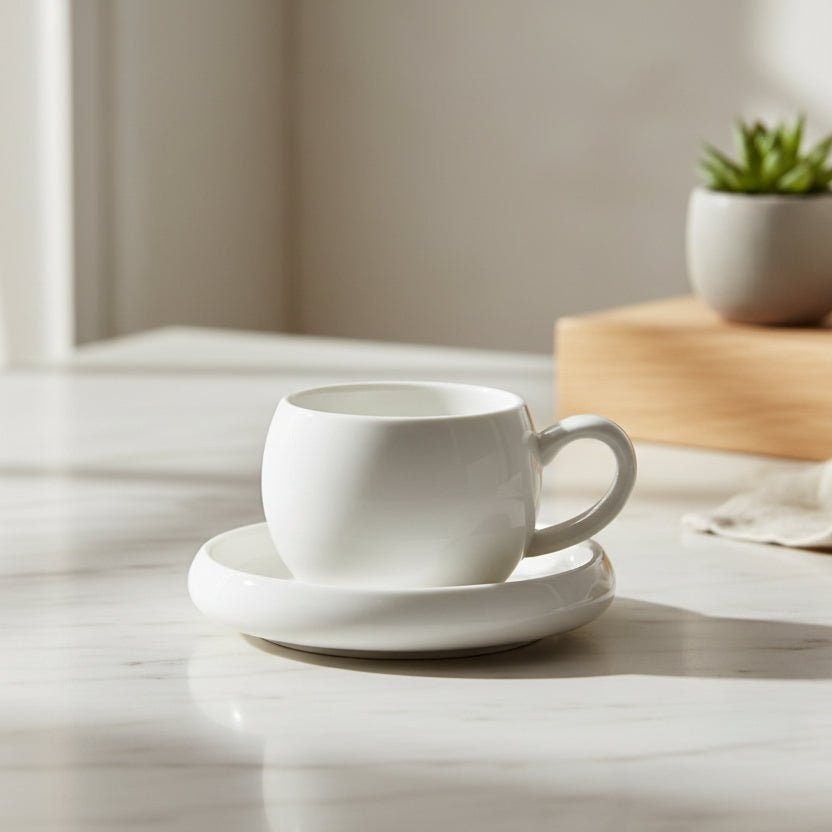 Lissa Bonna hvide underkopper i porcelæn – 6 stk. - Løven Home