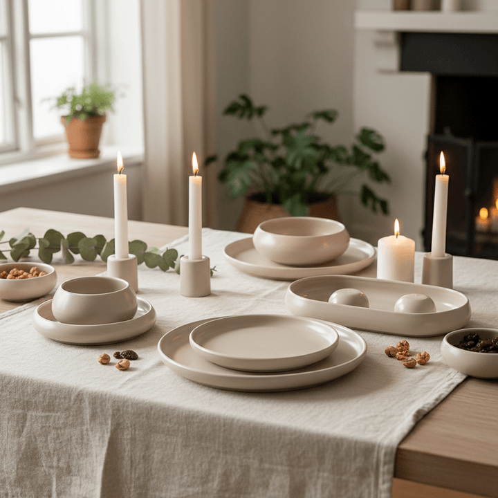 Lissa Bonna Moderne Porcelænssæt – 27 Dele - Beige - Løven Home