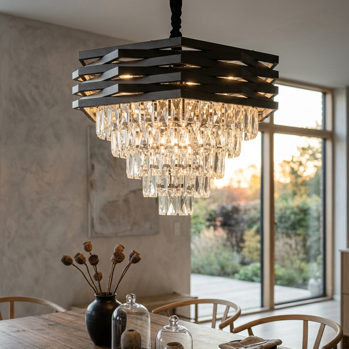 Luxury Living - Krystal Loftlampe - Antracit | Ø50 cm