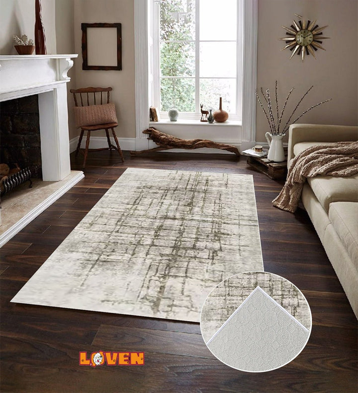 Løven Vaskbart Tæppe - 1 Beige - Løven Home