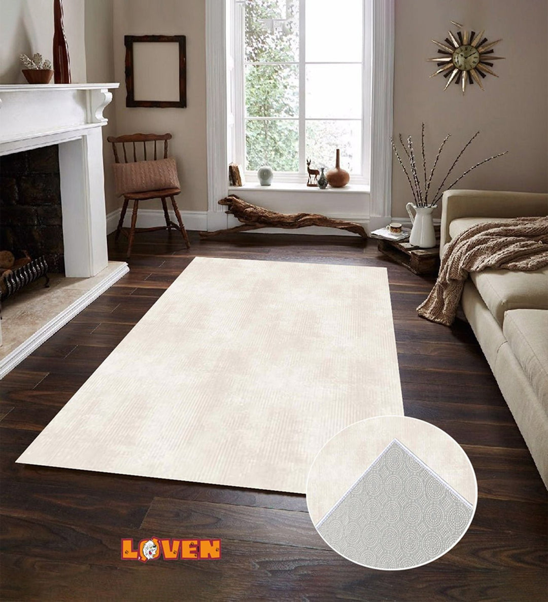 Løven Vaskbart Tæppe - 14 Cream - Løven Home