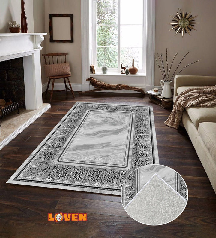 Løven Vaskbart Tæppe - 16 Grå - Løven Home