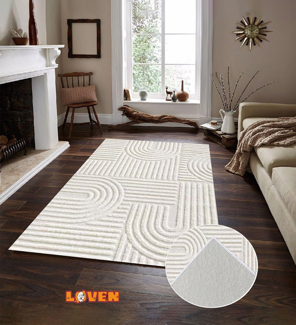 Løven Vaskbart Tæppe - 2 Cream - Løven Home