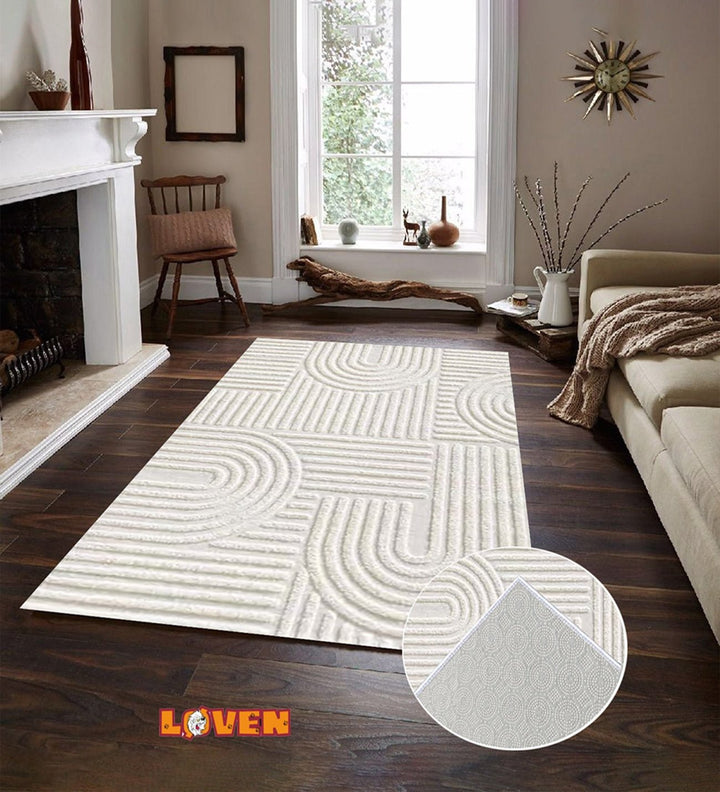 Løven Vaskbart Tæppe - 2 Cream - Løven Home