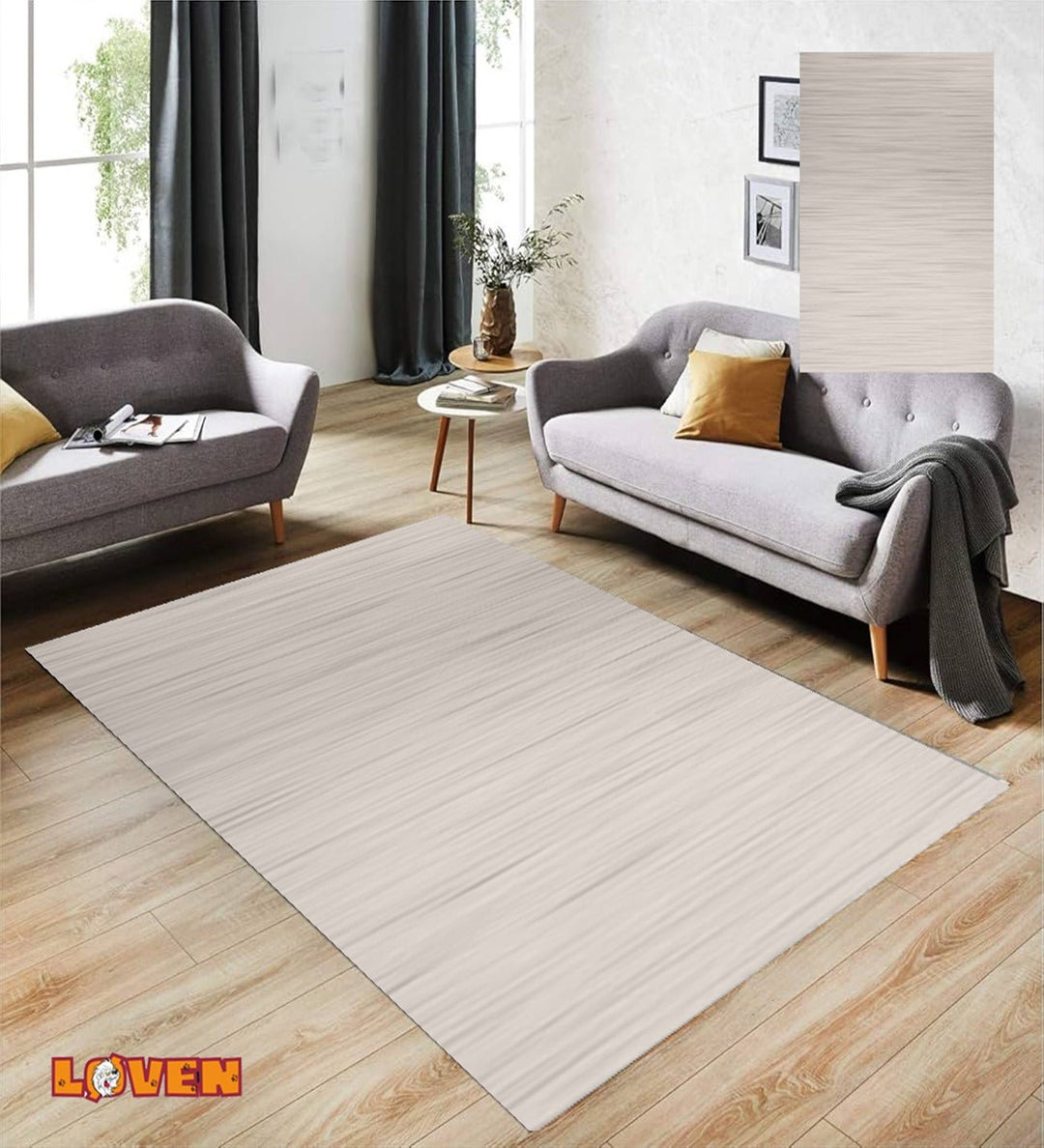 Løven Vaskbart Tæppe - 4 Cream - Løven Home