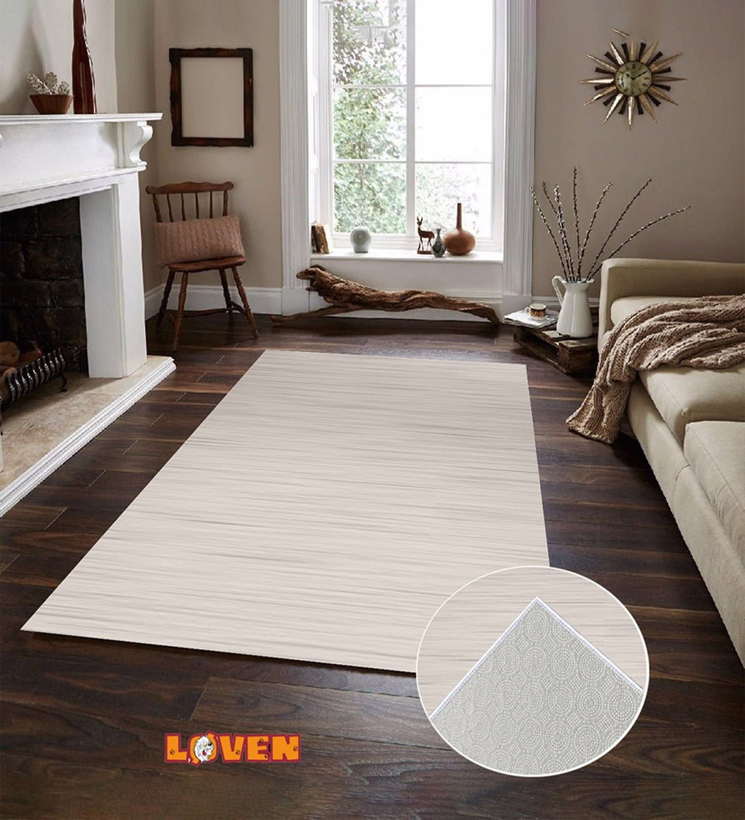 Løven Vaskbart Tæppe - 4 Cream - Løven Home