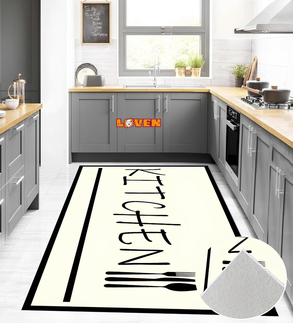 Løven Vaskbart Tæppe - Kitchen 022 Cream - Løven Home