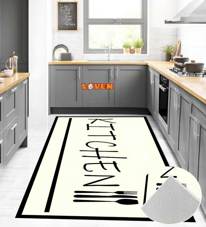 Løven Vaskbart Tæppe - Kitchen 022 Cream - Løven Home