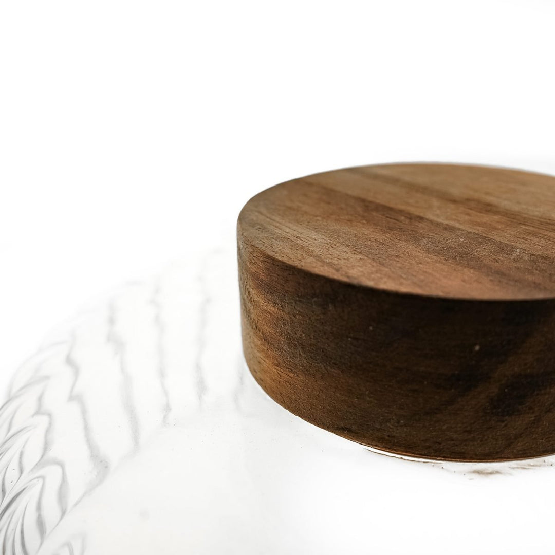 Luana Bowl Medio Glasskål med Akacietræ – 21 × 9,5 cm - Løven Home