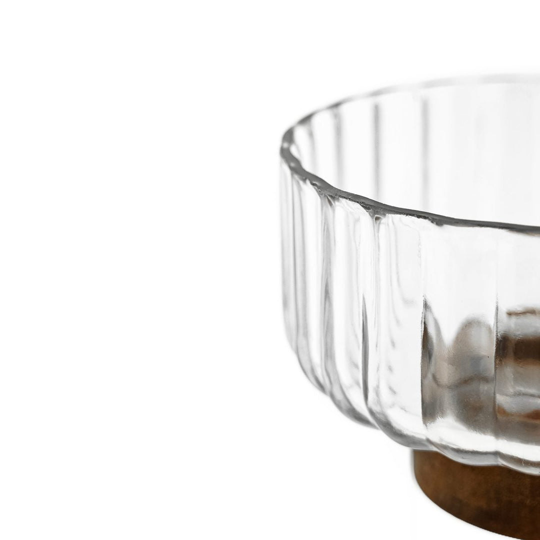 Luana Bowl Medio Glasskål med Akacietræ – 21 × 9,5 cm - Løven Home