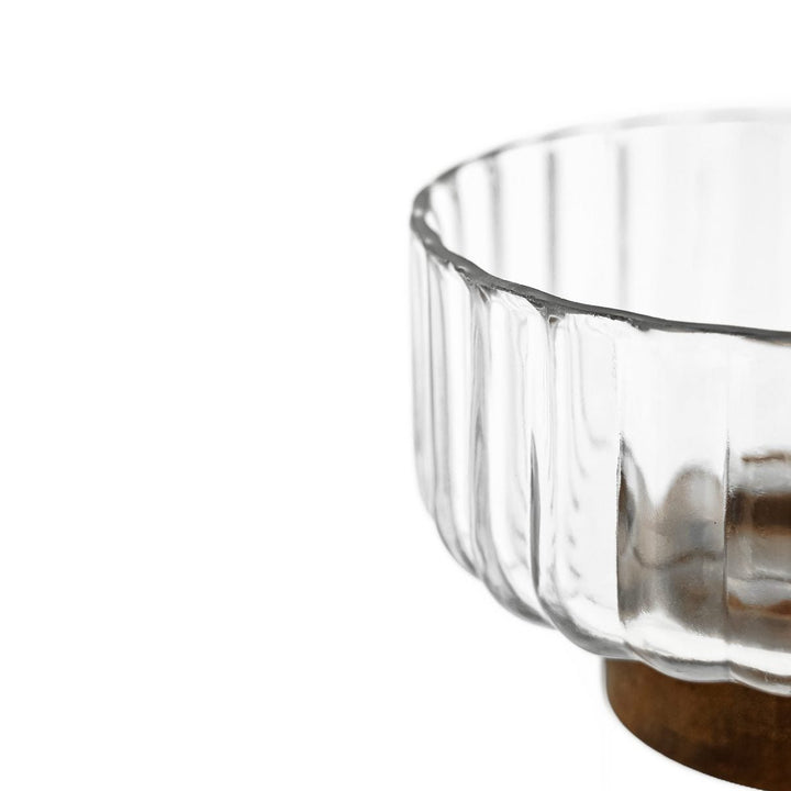 Luana Bowl Medio Glasskål med Akacietræ – 21 × 9,5 cm - Løven Home