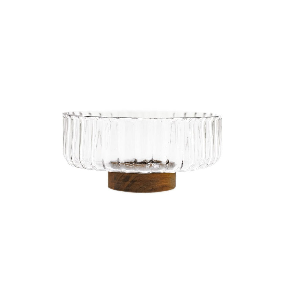 Luana Bowl Medio Glasskål med Akacietræ – 21 × 9,5 cm - Løven Home