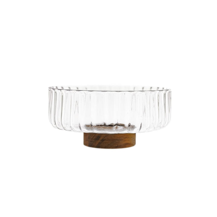 Luana Bowl Medio Glasskål med Akacietræ – 21 × 9,5 cm - Løven Home