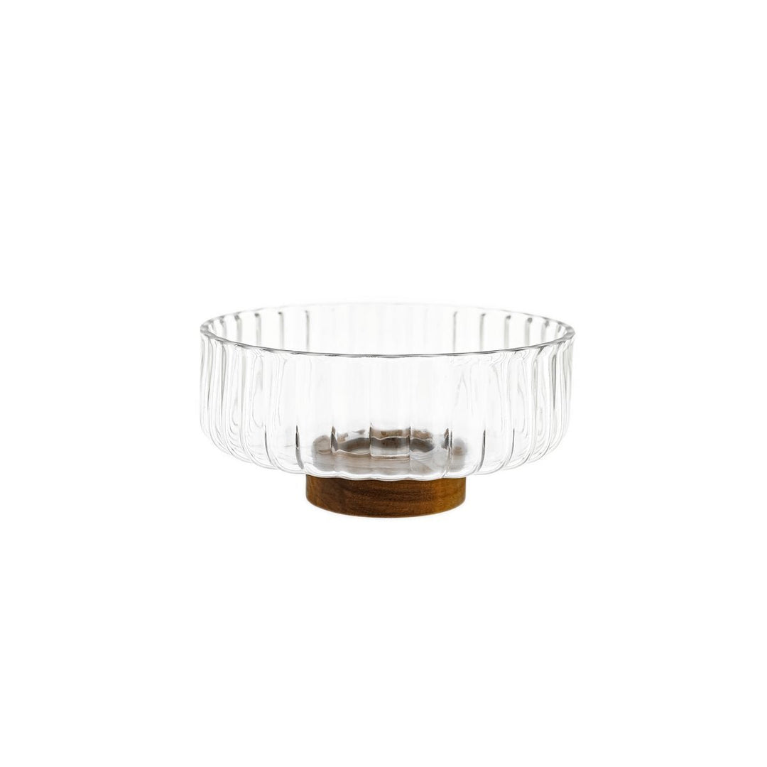 Luana Bowl Medio Glasskål med Akacietræ – 21 × 9,5 cm - Løven Home