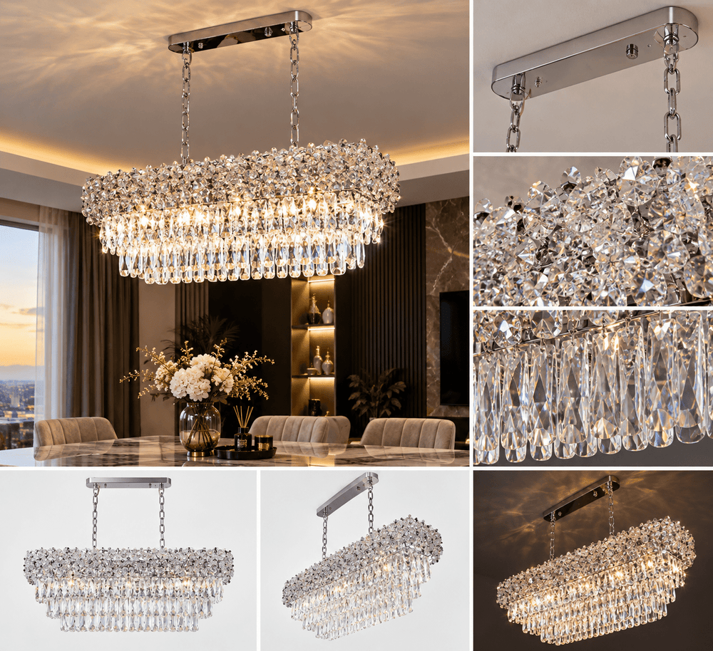 Luxury Living – Eksklusiv krystalloftlampe | 80 cm - Løven Home