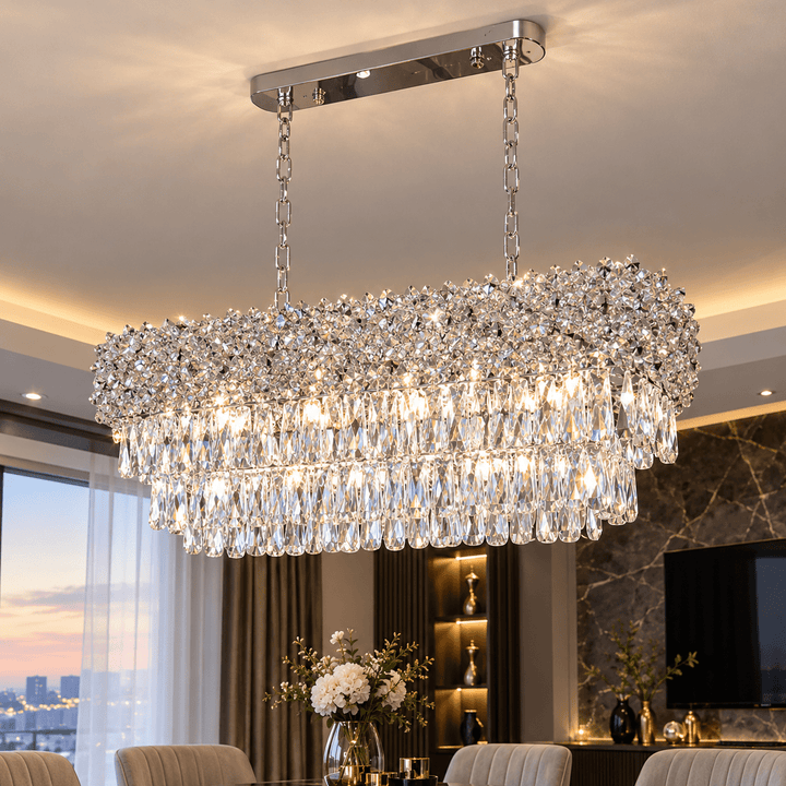 Luxury Living – Eksklusiv krystalloftlampe | 80 cm - Løven Home