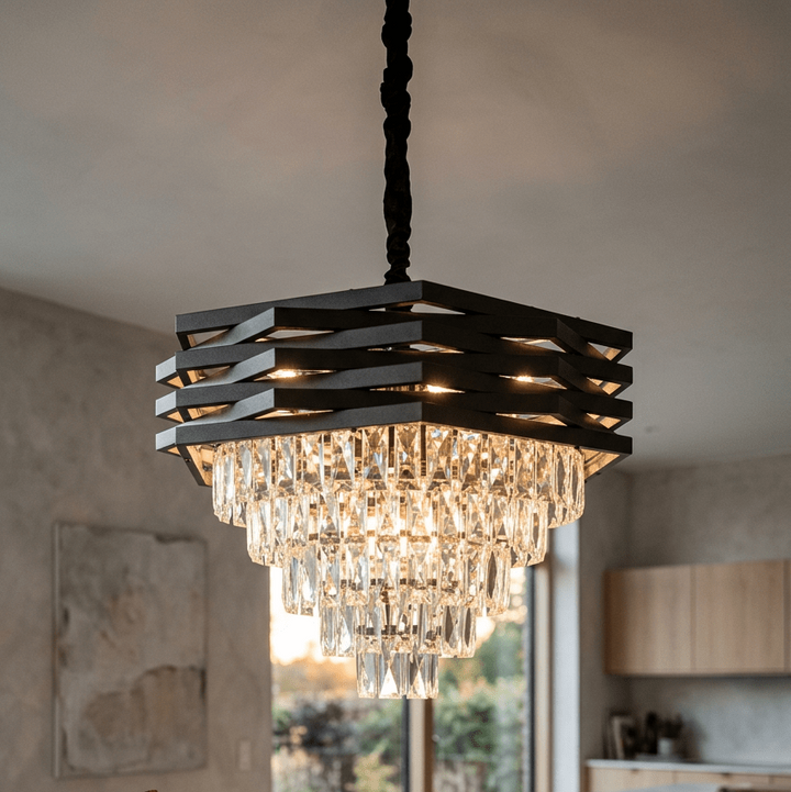 Luxury Living - Krystal Loftlampe - Antracit | Ø50 cm - Løven Home