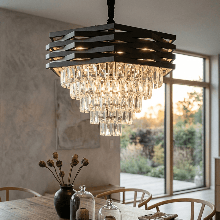 Luxury Living - Krystal Loftlampe - Antracit | Ø50 cm - Løven Home