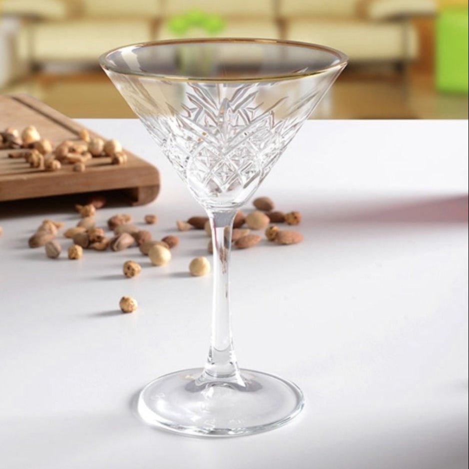 Martini Glassæt 4 stk. 230 ml. - Pasabahce Golden Touch Timeless - Løven Home