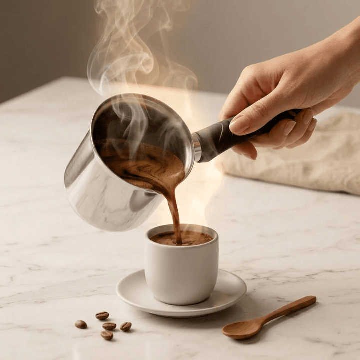 Menzir - 300 ml Tyrkisk Kaffekande (Cezve) – Induktionsvenlig | 300 ml - Løven Home