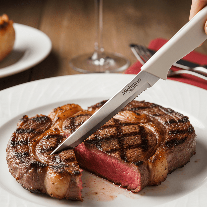 Michelino Alythia Knivsæt m/Holder – 10 Dele - Beige - Løven Home