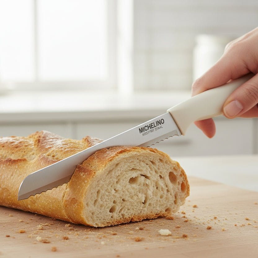 Michelino Alythia Knivsæt m/Holder – 10 Dele - Beige - Løven Home