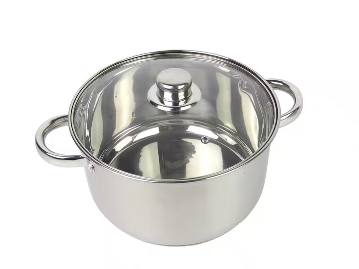 Michelino Berlin Grydesæt – 8 Dele i Satineret Rustfrit Stål - Løven Home